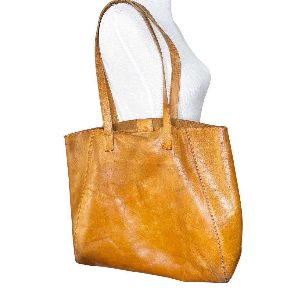 Able Tan Leather Tote Bag